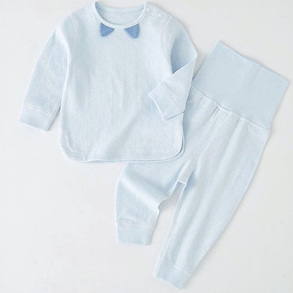 Plain High Waist Pajama Set