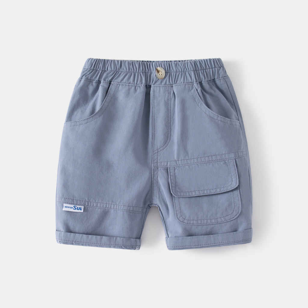 Summer 100% Cotton Boys Casual Cargo Shorts