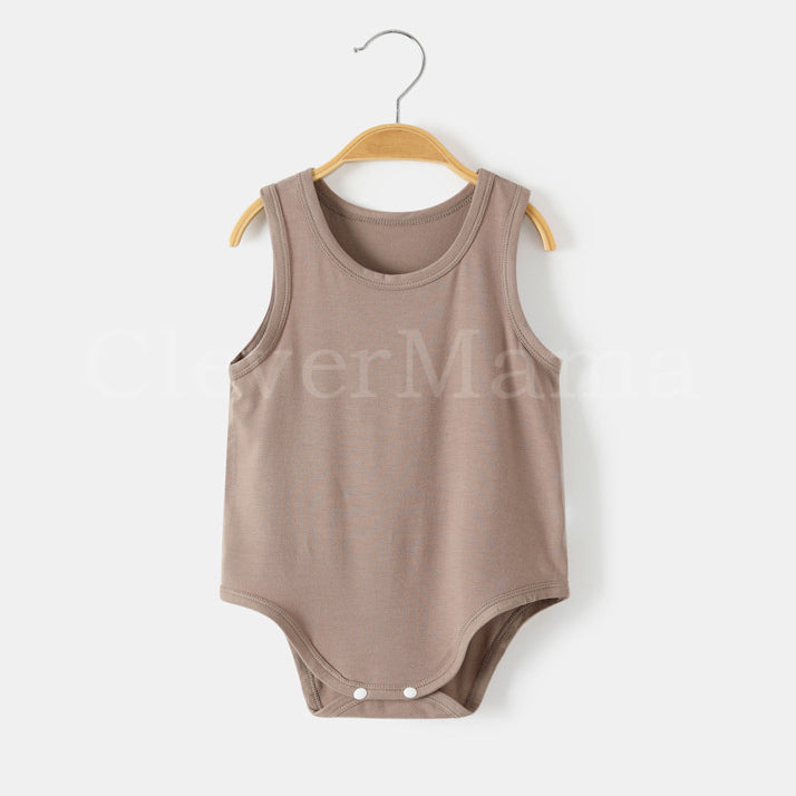 Summer Breeze Plain Modal Sleeveless Bodysuits