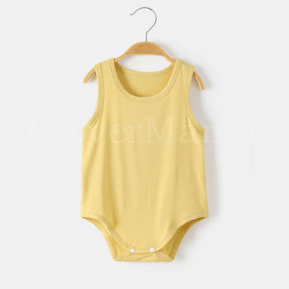 Summer Breeze Plain Modal Sleeveless Bodysuits