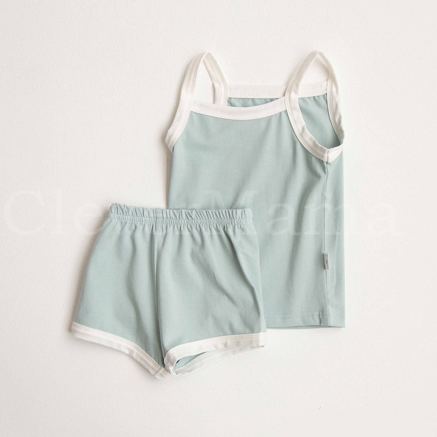 Spaghetti Strap Plain Top and Shorts Set Baby/Toddler Girls Terno