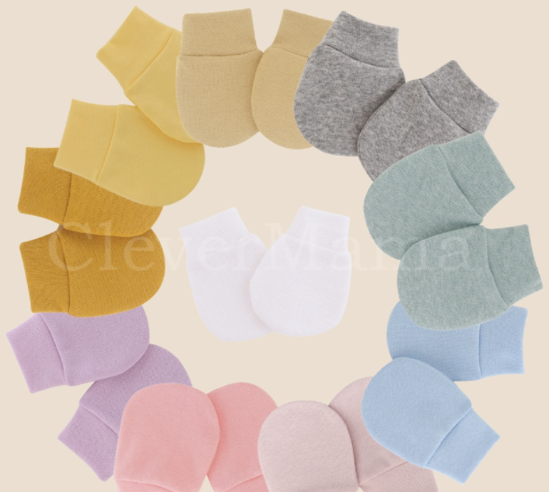 Plain Mitten Gloves for Newborn Babies