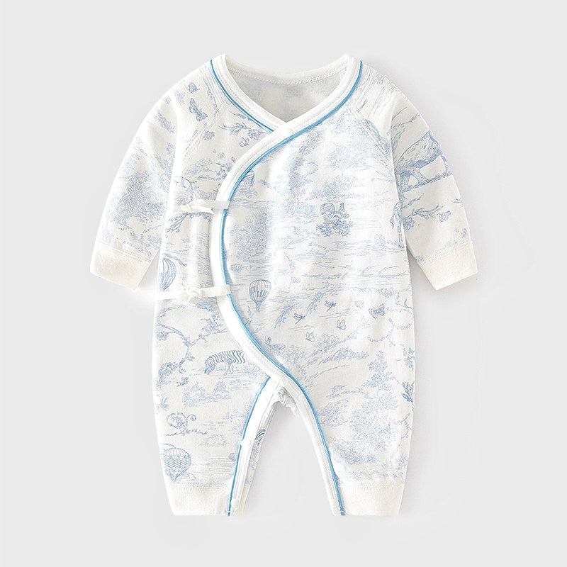 Dreamy Tie-Side Newborn Jumpsuit Sleepwear (Paradise)