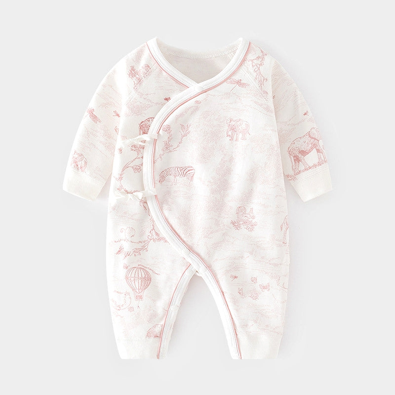 Dreamy Tie-Side Newborn Jumpsuit Sleepwear (Paradise)