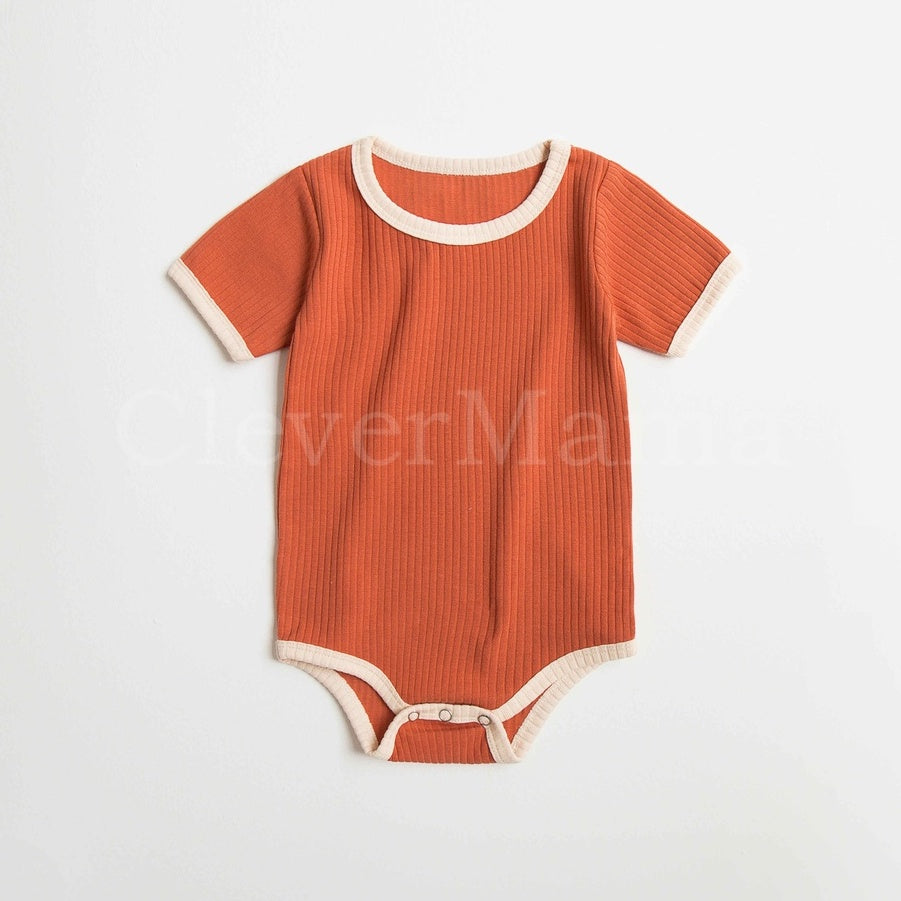 Signature Ribbed Short-Sleeve Bodysuit