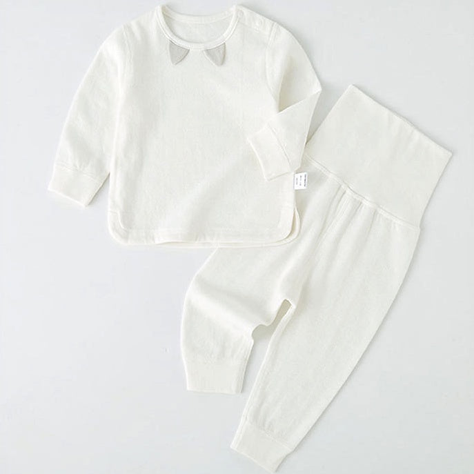 Plain High Waist Pajama Set