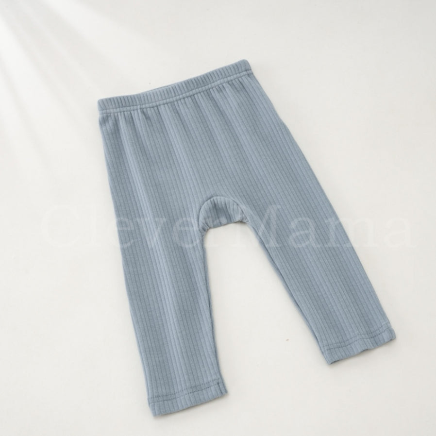 Ribbed Cotton Plain Pajama Pants