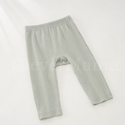 Ribbed Cotton Plain Pajama Pants