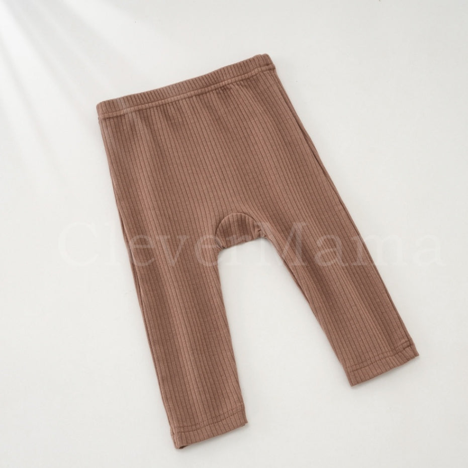 Ribbed Cotton Plain Pajama Pants