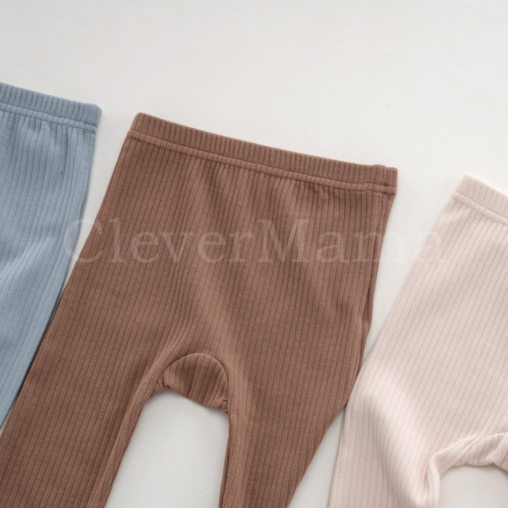 Ribbed Cotton Plain Pajama Pants