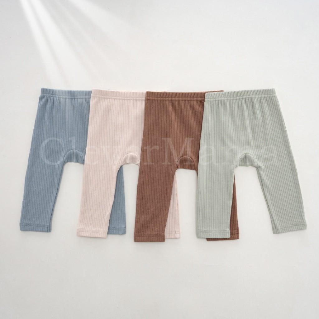 Ribbed Cotton Plain Pajama Pants